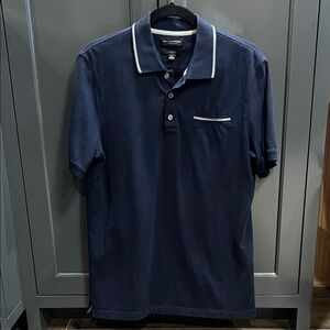 Banana Republic Dark Blue Polo with White Accents